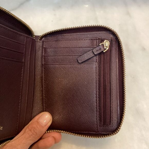 Kate Spade Wallet Leather Saffiano Full Zip Half Size Continental Wallet - Picture 9 of 10